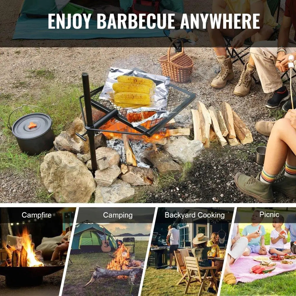 Swivel Campfire Grill Fire Pit Grill Grate
