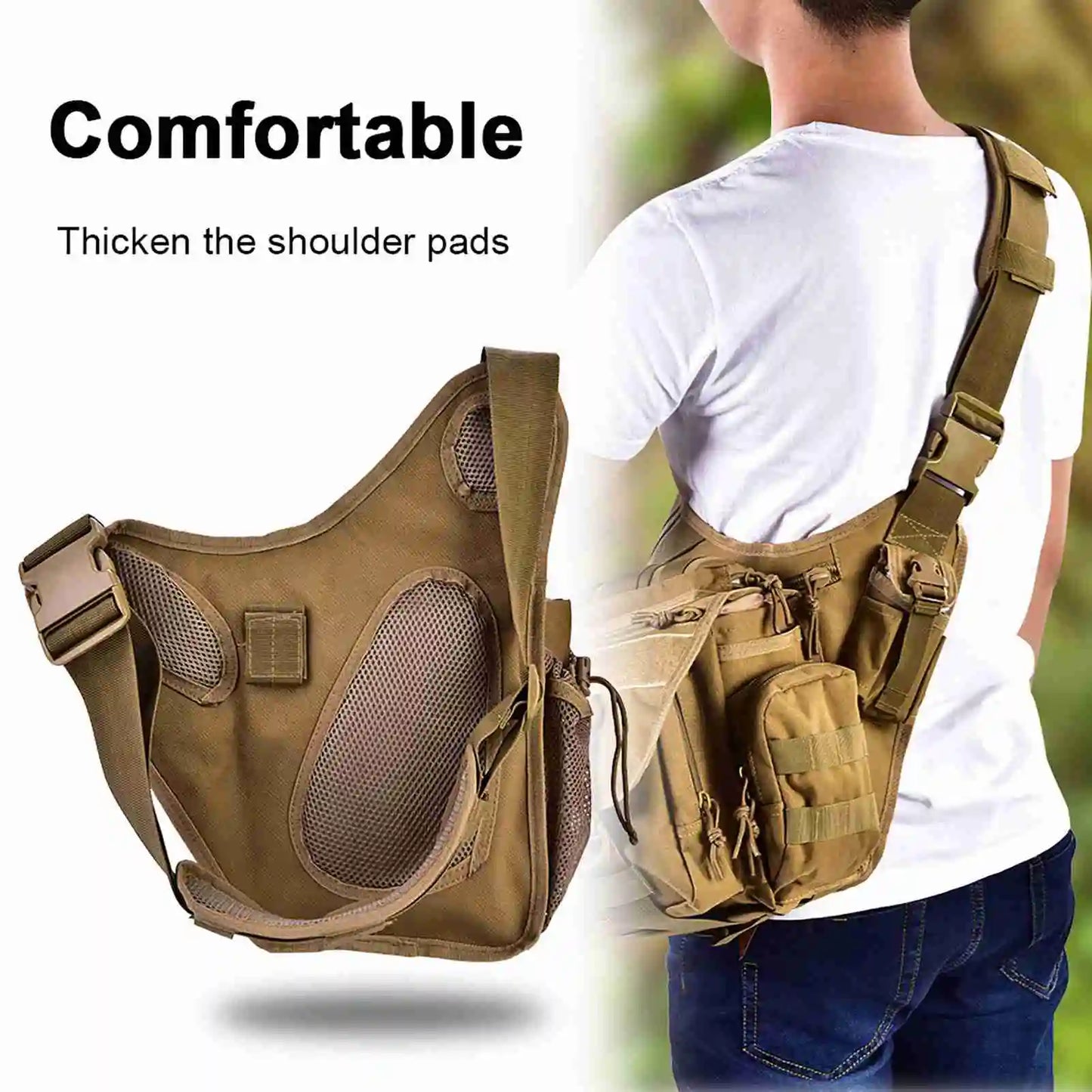 2025 New Men Military Chest Shoulder Bag Pack