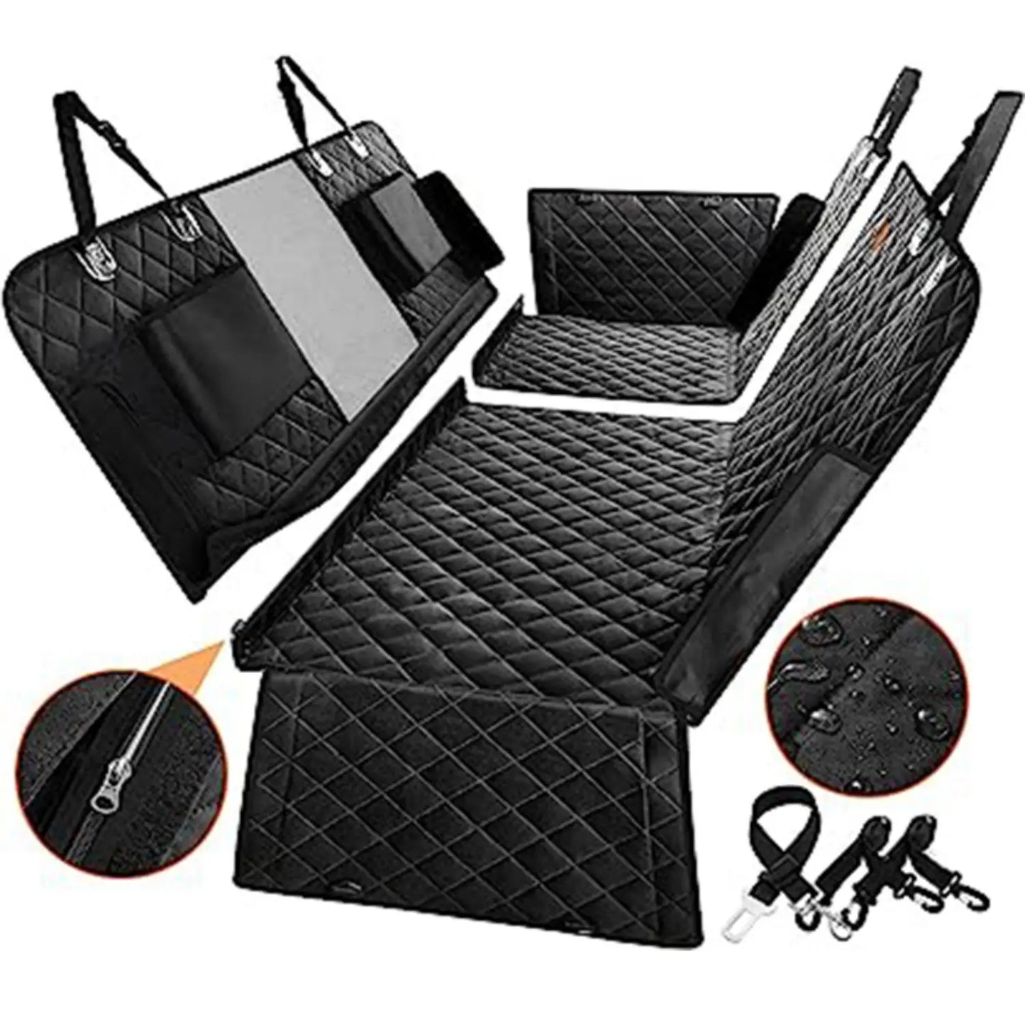 6-in-1 Pet Rear Seat Car Cushion 100% Waterproof