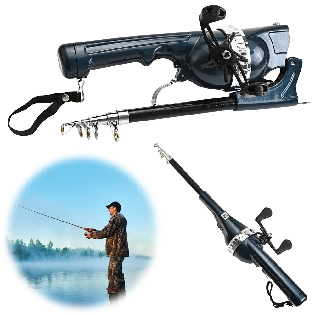 1Set Portable Folding Fishing Rod