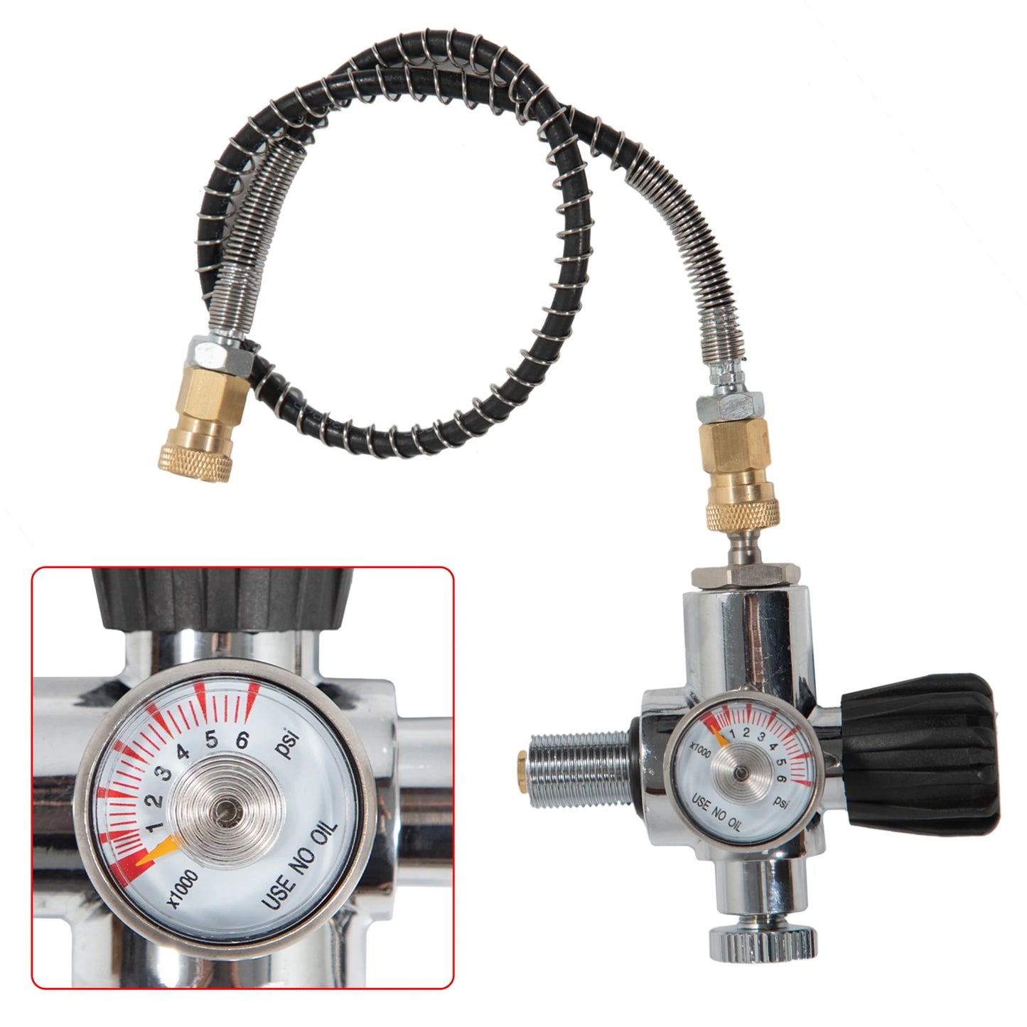 Scuba Tank Valve, Genuine Brass Chrome Plated, G5/8-14NPS Outlet, M181.5 Connecting Bottleneck, High Air Pressure, Efficient,
