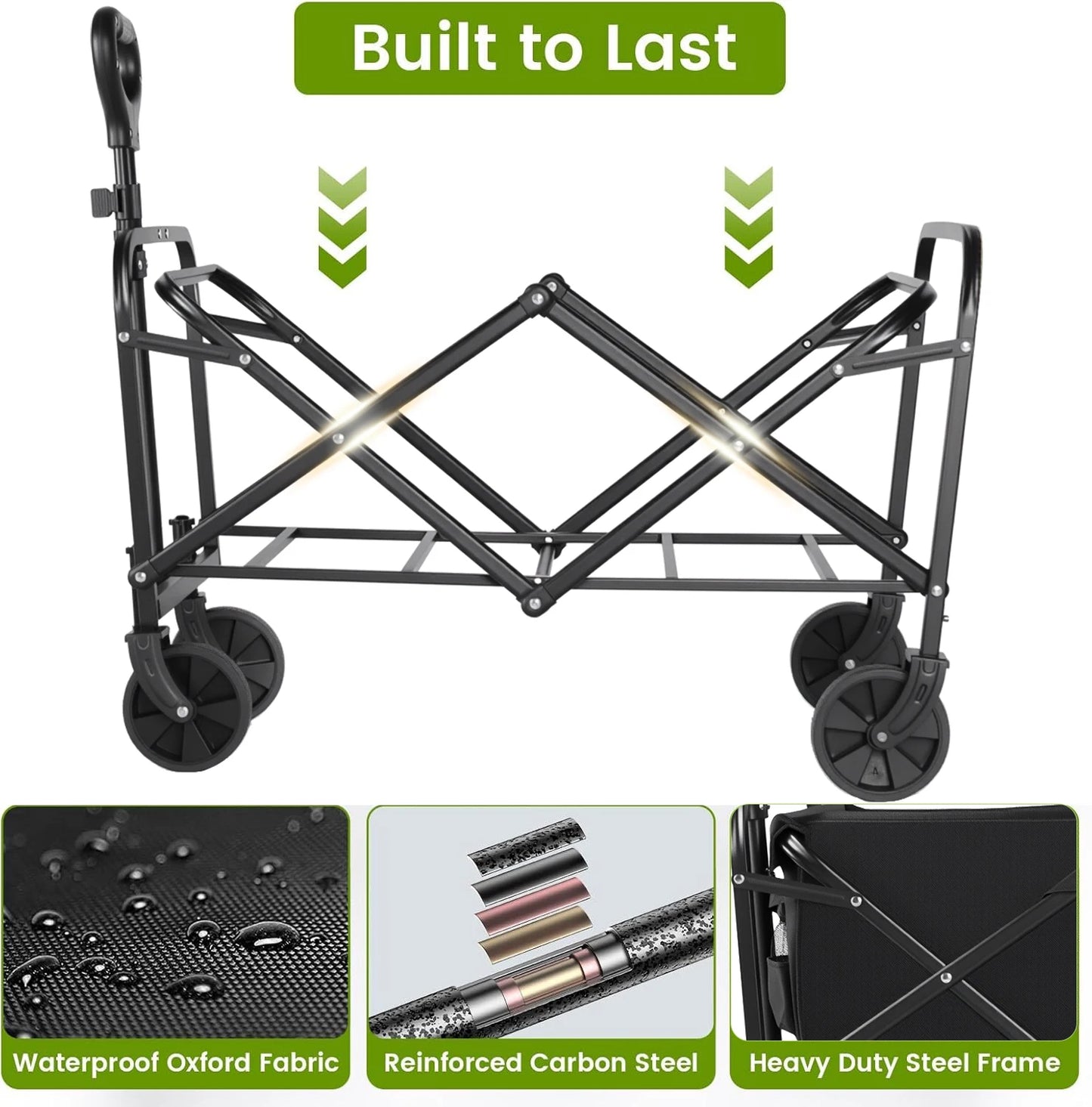 Heavy Duty Wagon Carts Foldable,