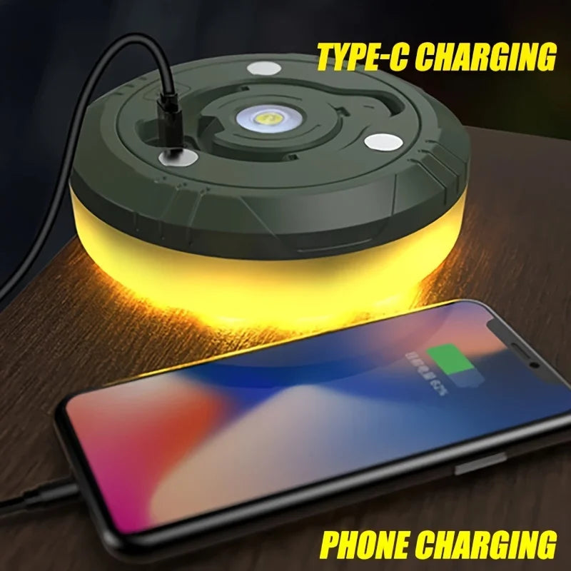 Rechargeable 32.8FT Camping String Lights 2 in 1 Quick Storage