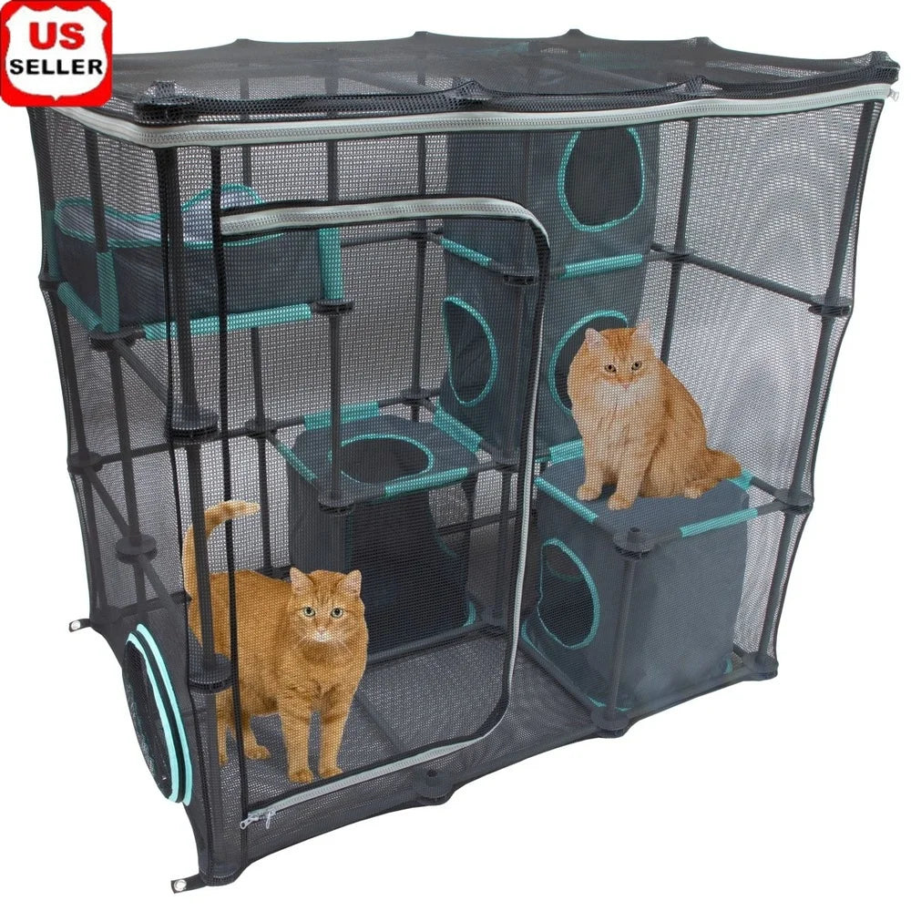 Outdoor Cat Playpen Mega Kit Expandable Catio