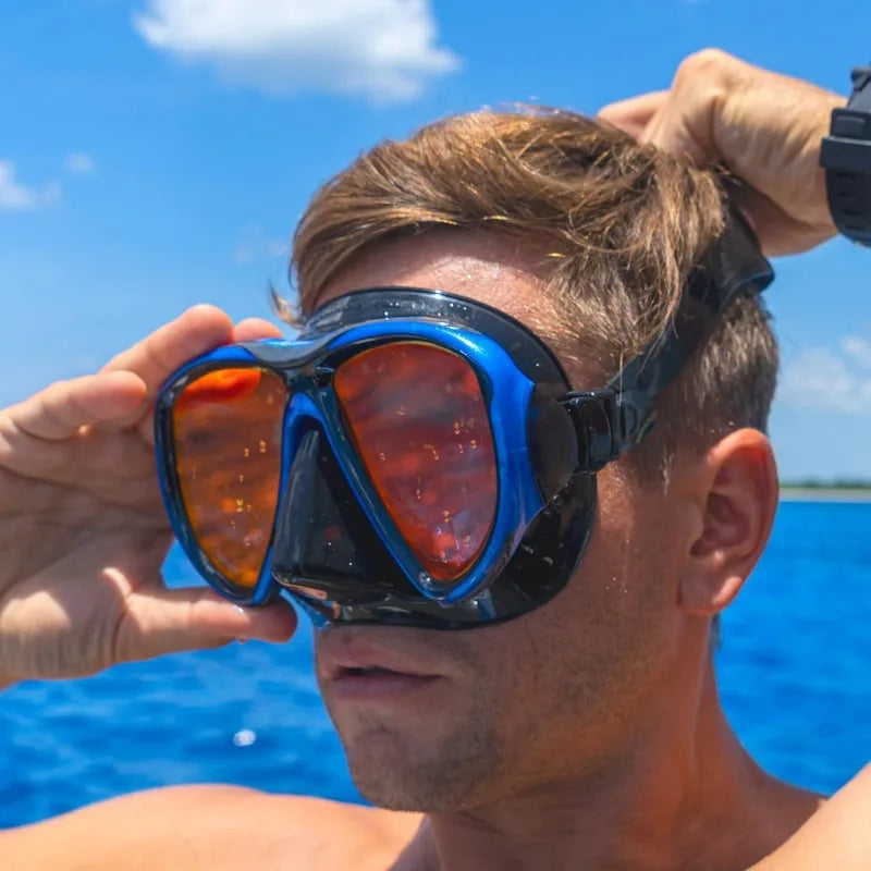 TUSA Sport Adult Powerview Mask, Dry Snorkel, And Fins Travel Set