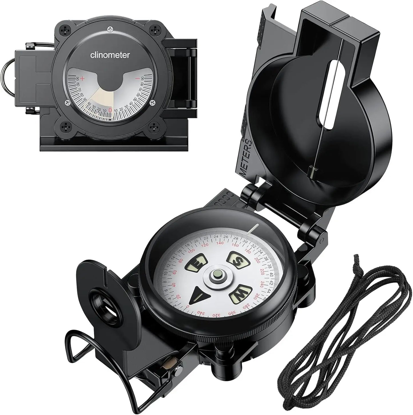Anbte Compass, 3000 Gauss, Military, Waterproof, Handheld, for Camping, Hiking, Survival