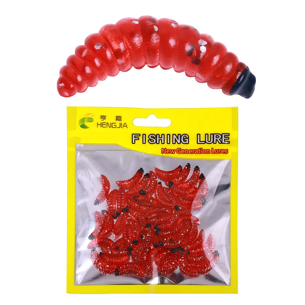 Artificial Bread Worm Baits / Maggot Grub Soft Fishing Lure