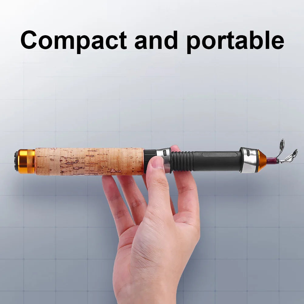 Telescoping Ice Fishing Rod Set Carbon Fiber Ice Fishing Rod and Reel Combo