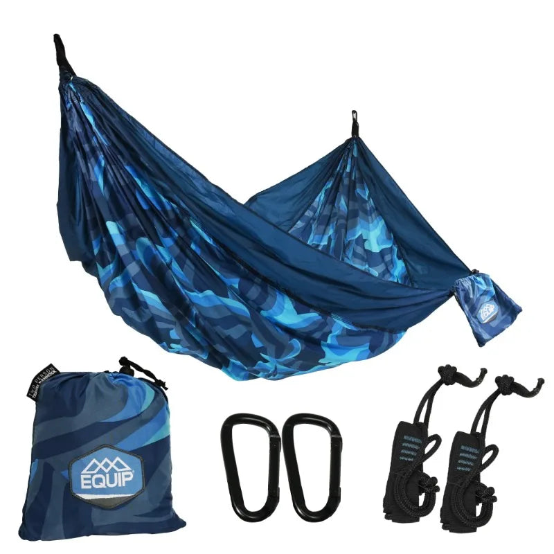 (2 pack) Equip Nylon 2 Person Travel Hammock