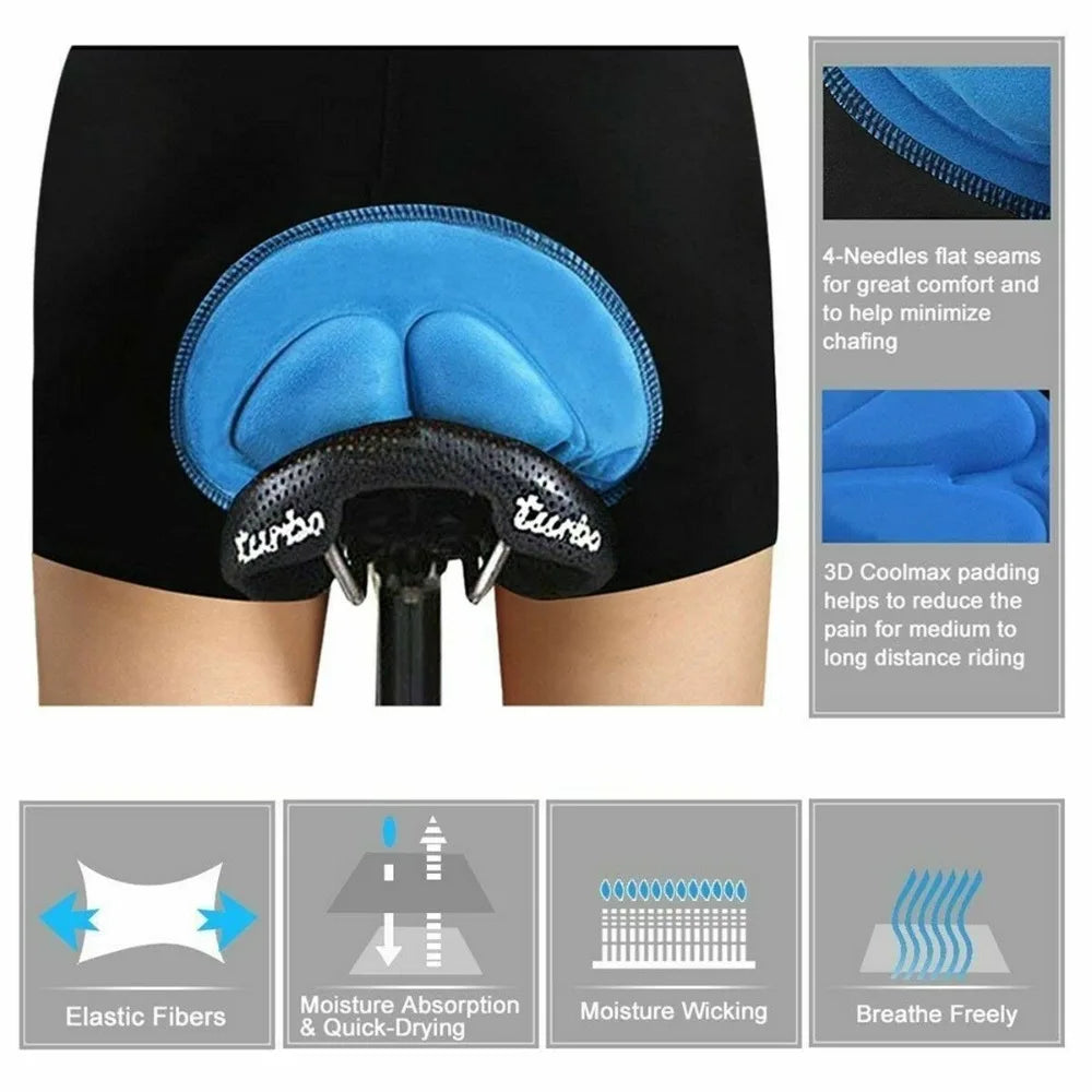 3D GEL Padded Bike Bicycle Cycling Underwear Shorts Pants Men's Women's Breathable Cycling Comfortable Shorts