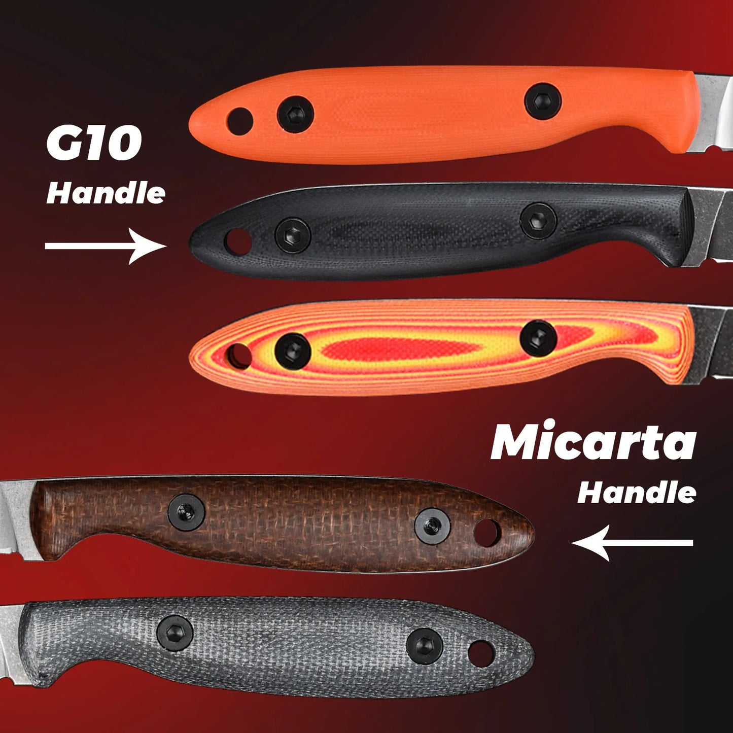 SDOKEDC Knives DC53 Steel Fixed Blade Knife Micarta Handle