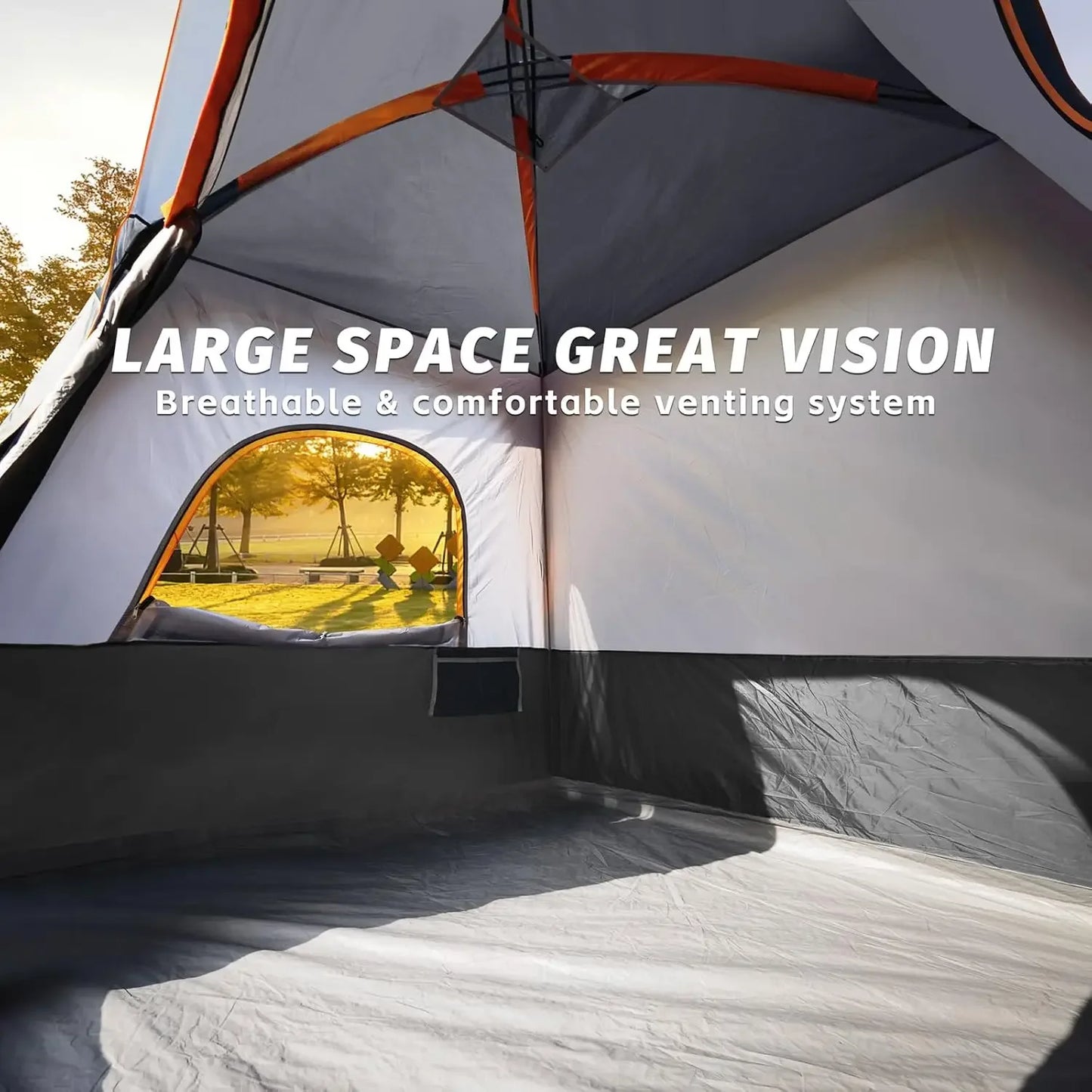 UNP 4-Person Tent, Portable Cabin Tent, Camping Tent 4-Person Easy Set Up