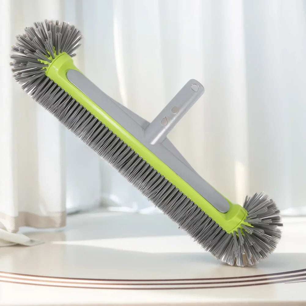 17.5 Inch Pool Brush Head with Round Ends Swimming Pool Scrub Brushes Cleaning Brush Head for Cleaning Pool Walls