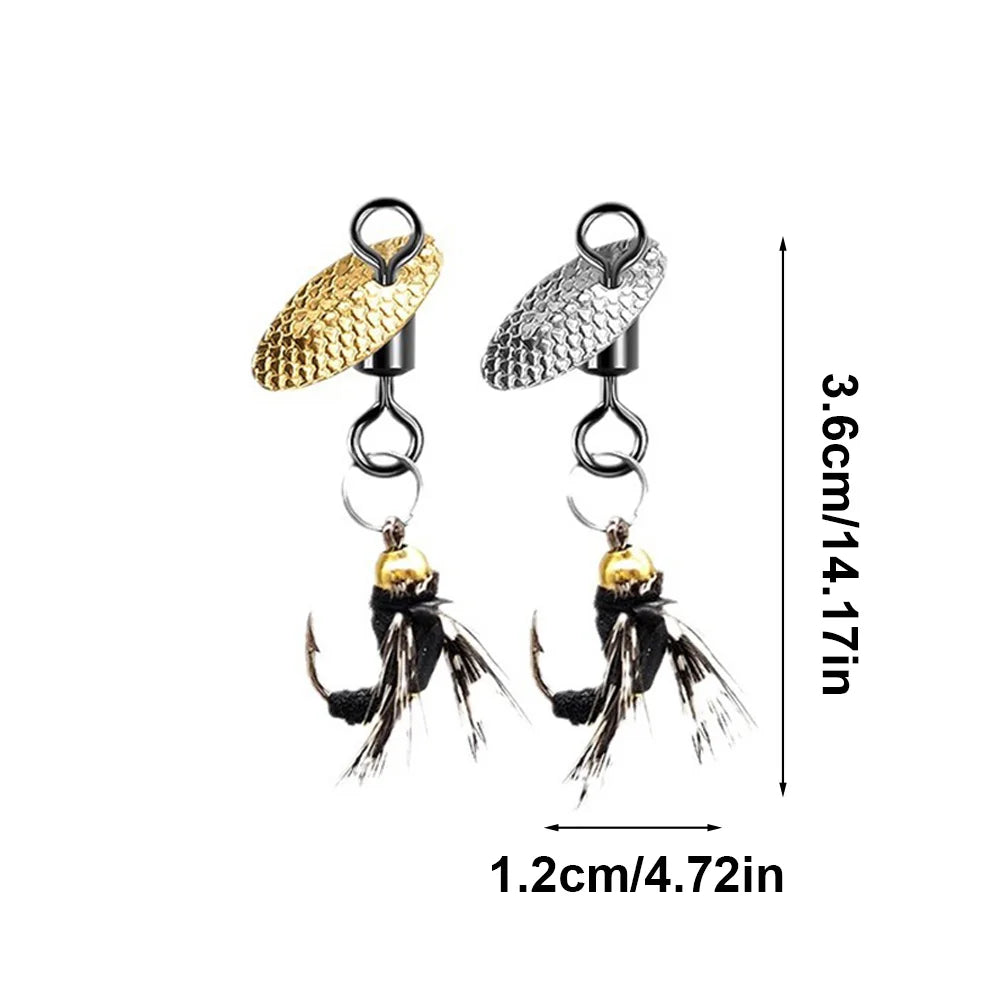 5Pcs Fly Hooks Fly Fishing Bait with Crank Hook