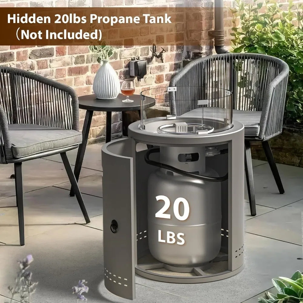Portable Outdoor Propane Fire Pit Tabletop 50000 BTU Smokeless