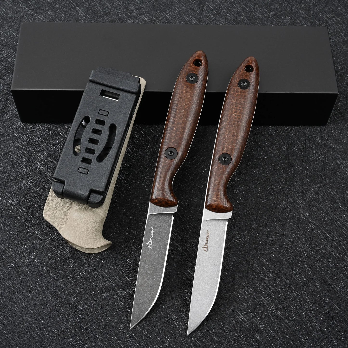 SDOKEDC Knives DC53 Steel Fixed Blade Knife Micarta Handle