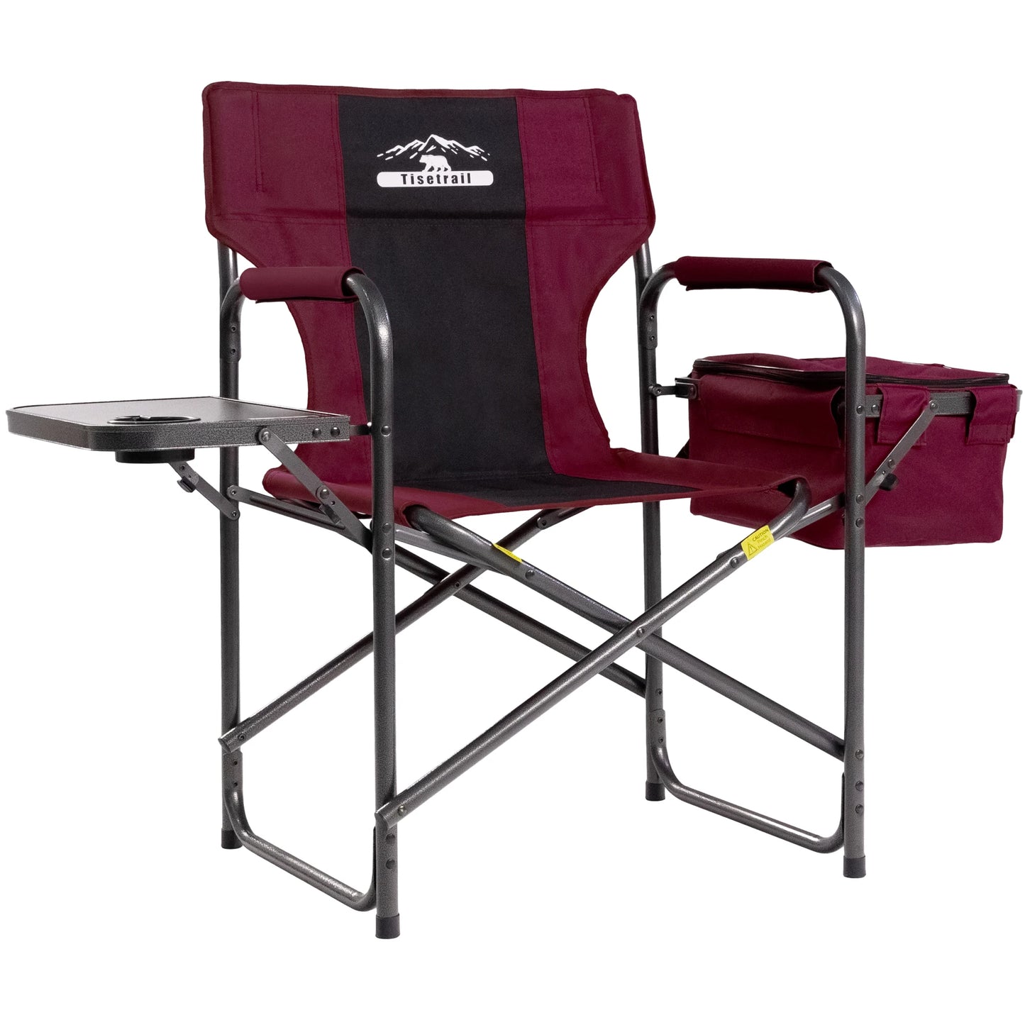 Tisetrail Director Camping Chair With Cooler Bag And Foldable Side Tray