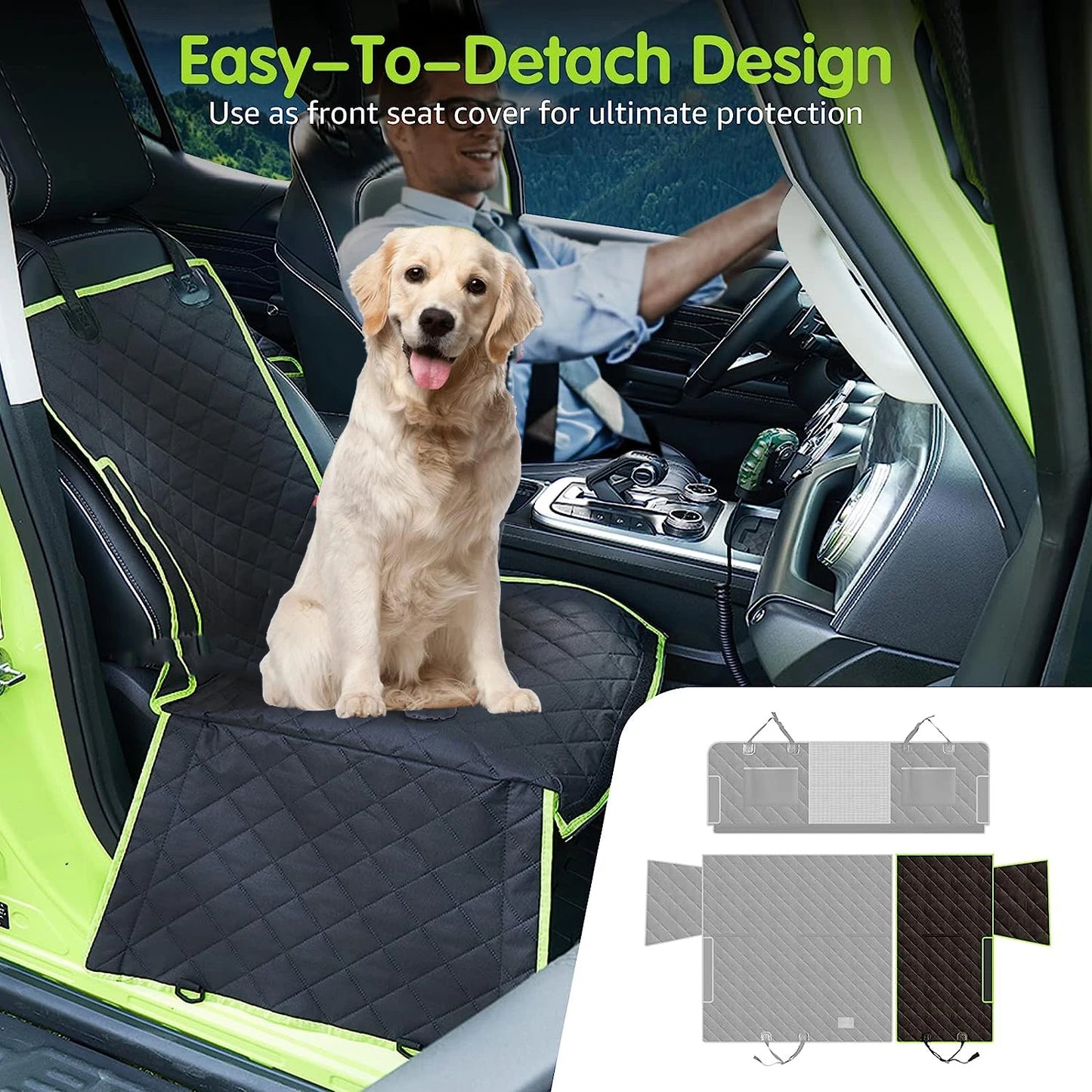 6-in-1 Pet Rear Seat Car Cushion 100% Waterproof