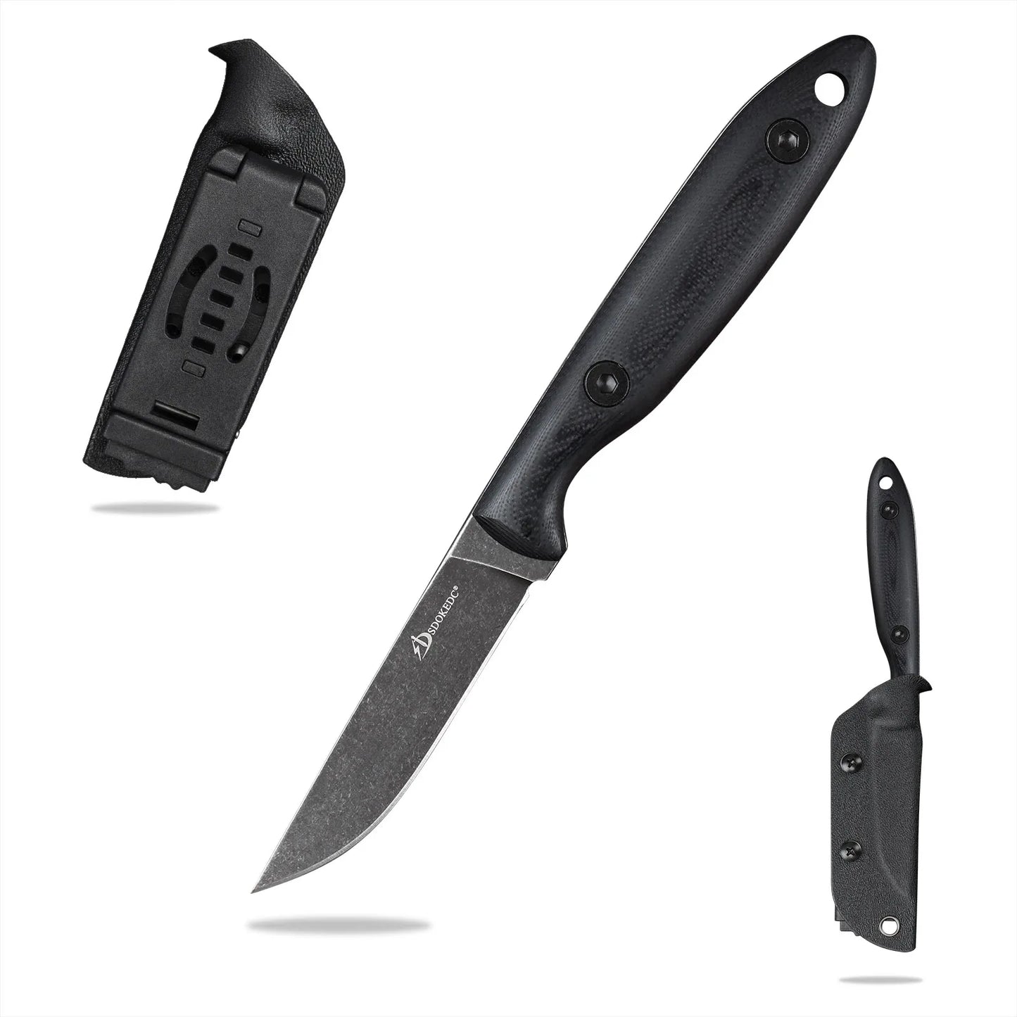 SDOKEDC Knives DC53 Steel Fixed Blade Knife Micarta Handle