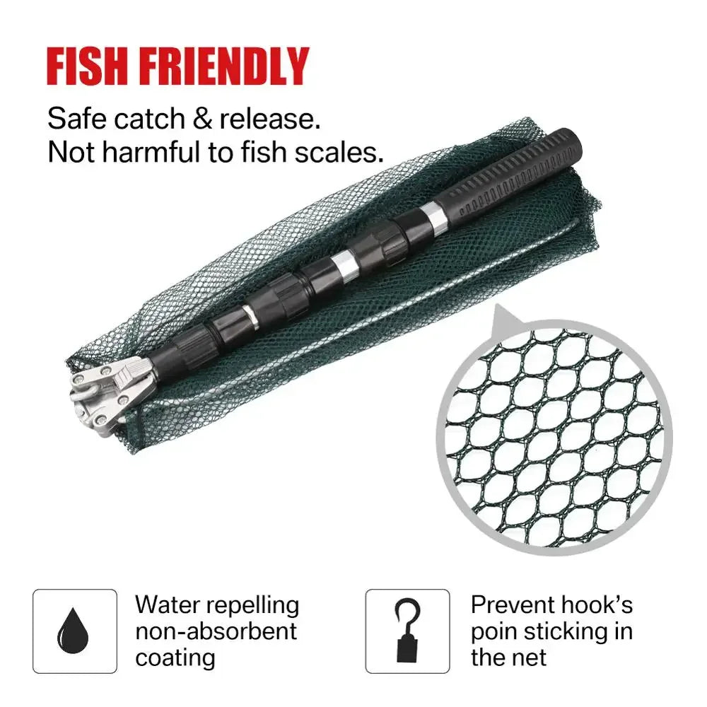 130CM Aluminum Alloy Fishing Net Telescoping Foldable