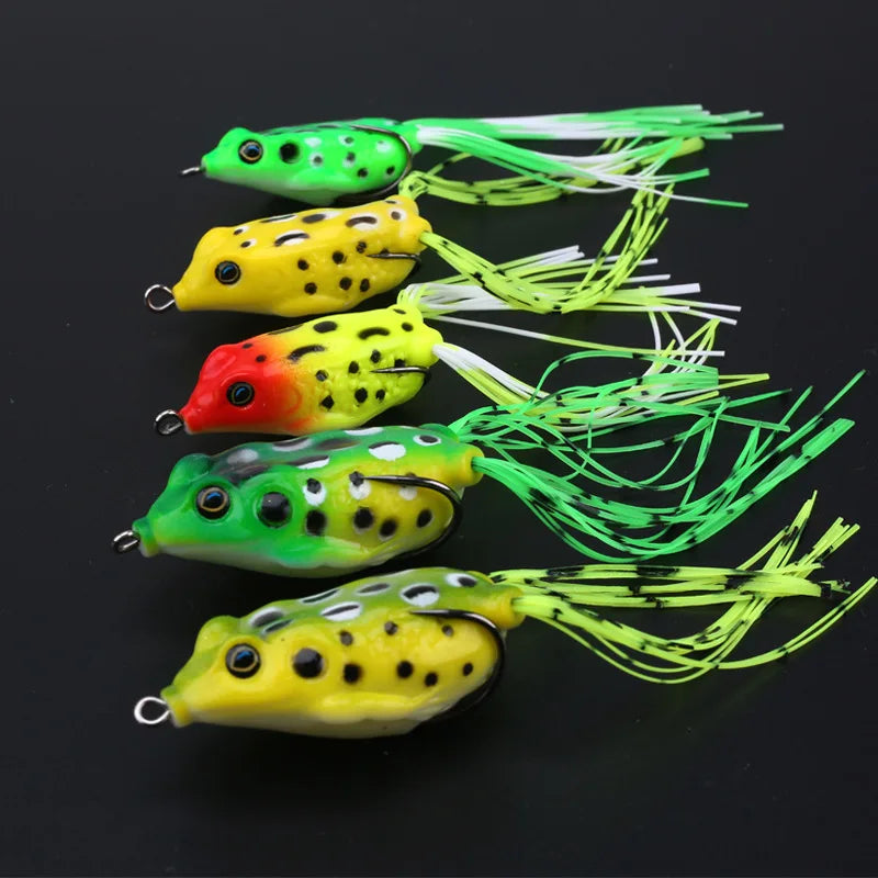 5 Pieces of High-Quality Frog-Shaped Baits