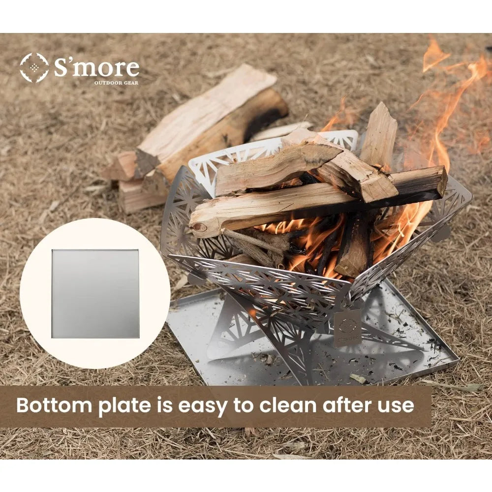 Portable Outdoor Fire Pit . Ideal for Patio and Backyard Bonfires