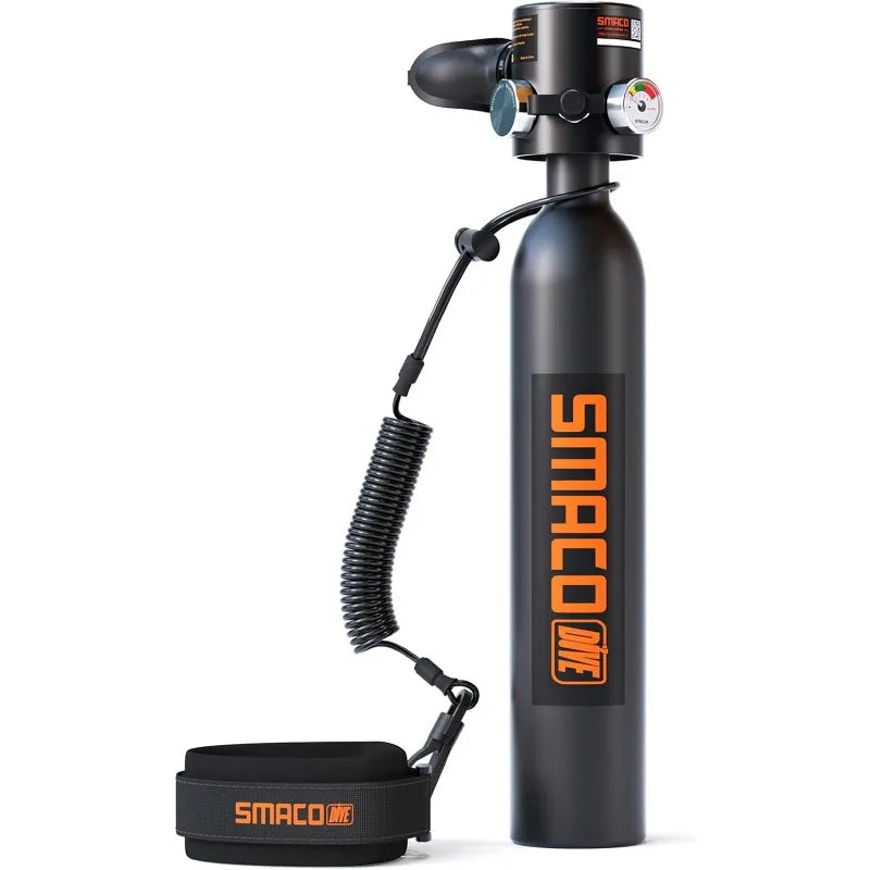 SMACO Mini Scuba Tank 0.5L Portable Diving Tank Support up to 10 Minutes of Underwater Breath