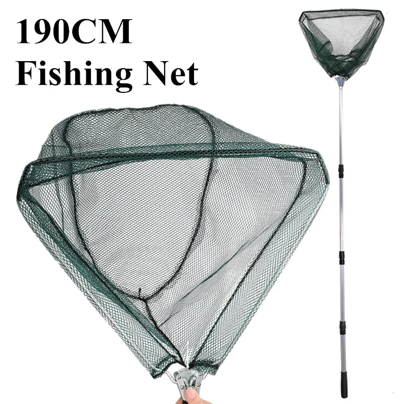 Telescopic Landing Net Folding Fishing Pole