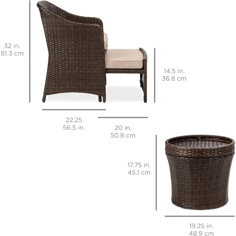 5-Piece Outdoor Patio Furniture Set, No Assembly Required
