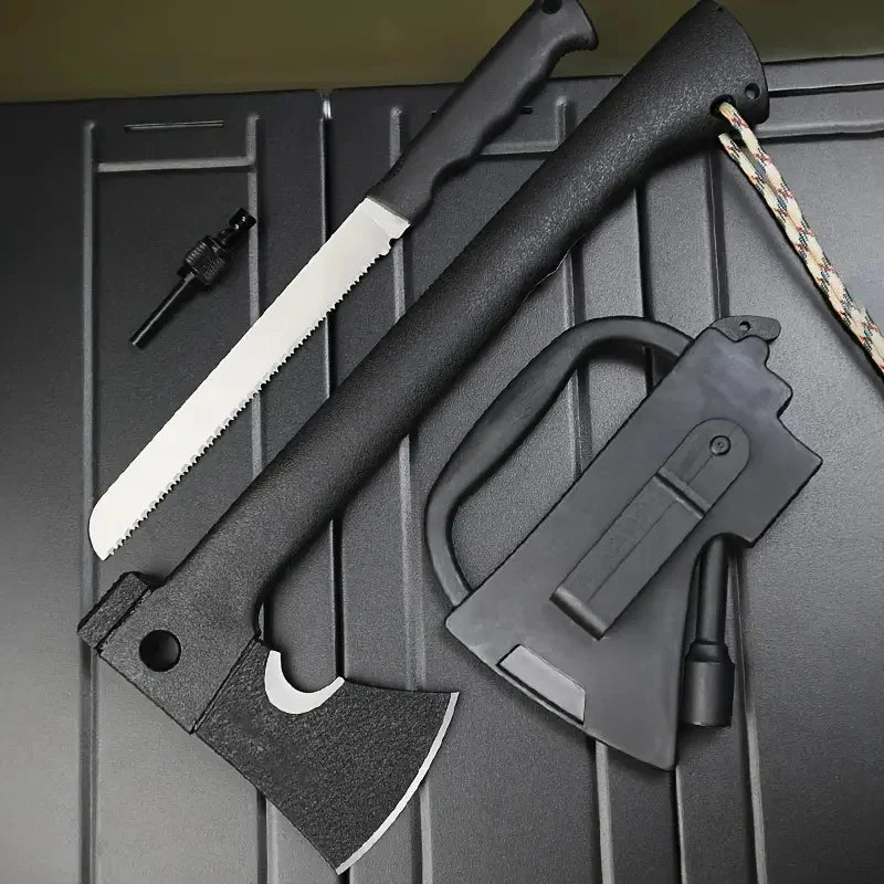Ultimate Outdoor Survival Axe with Fire Starter