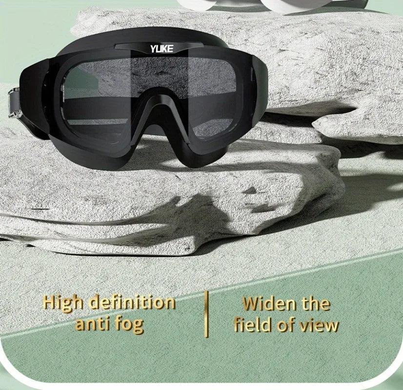 HD Waterproof & Anti-Fog Swimming Goggles - Electroplated Large Frame, Unisex Design