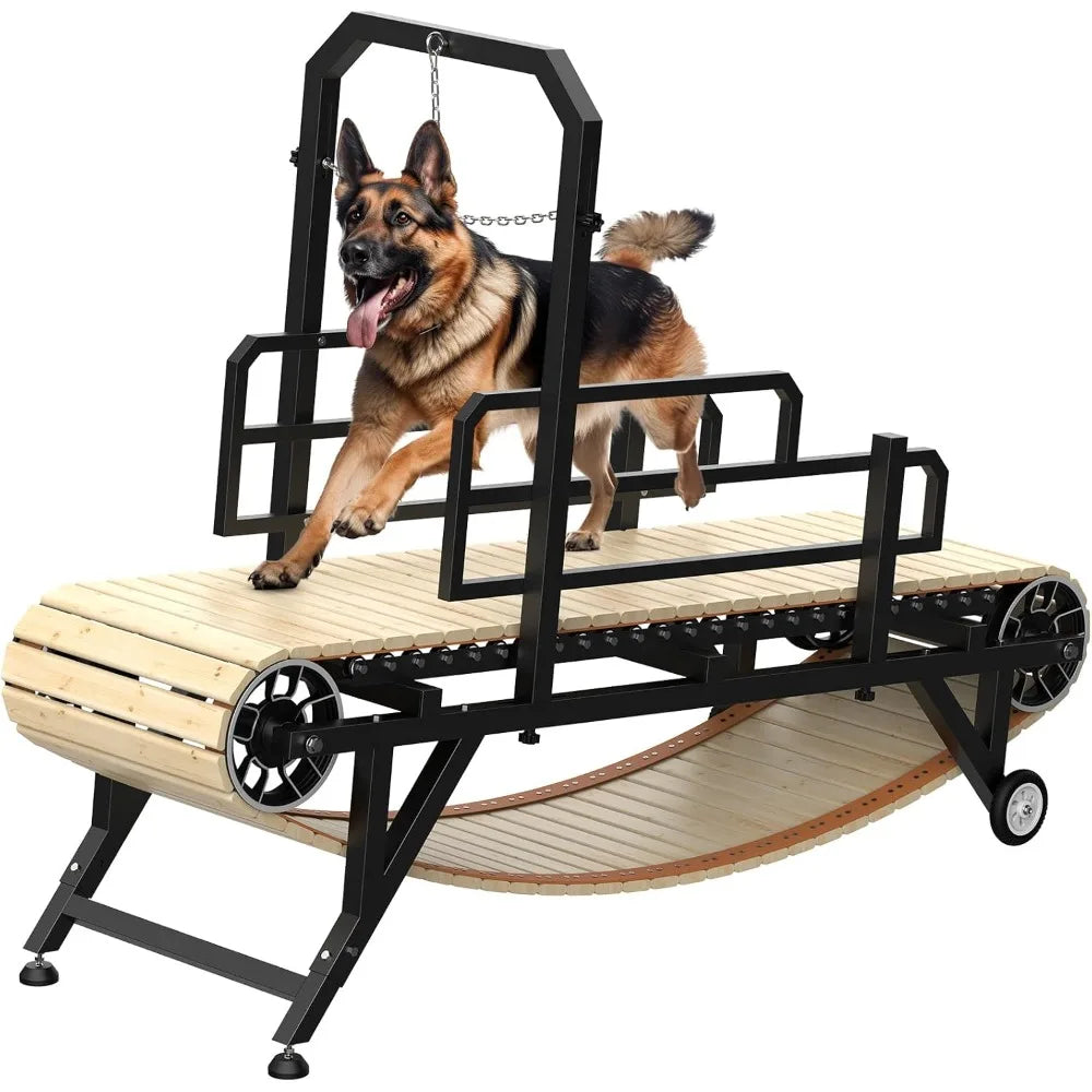 75" Large Dog Treadmill for Dogs, 4 Level Adjustable Ramp