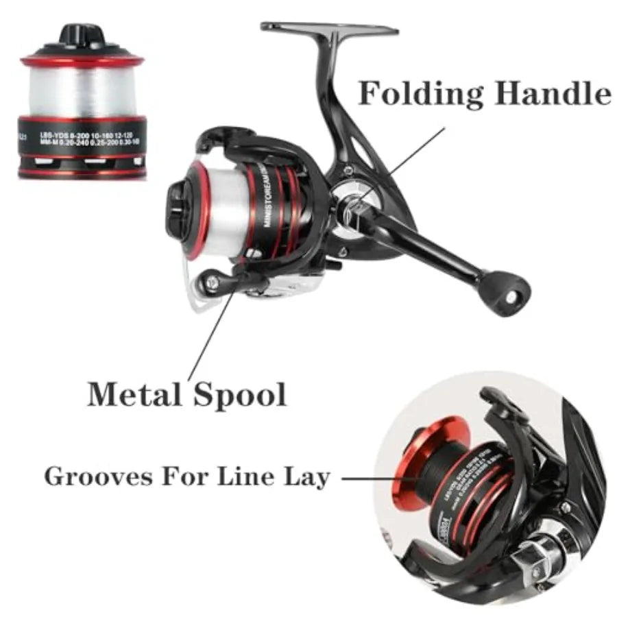 Fishing Pole Combo Set 2.1m 6.89ft with 145pcs Fishing Accessories Kit