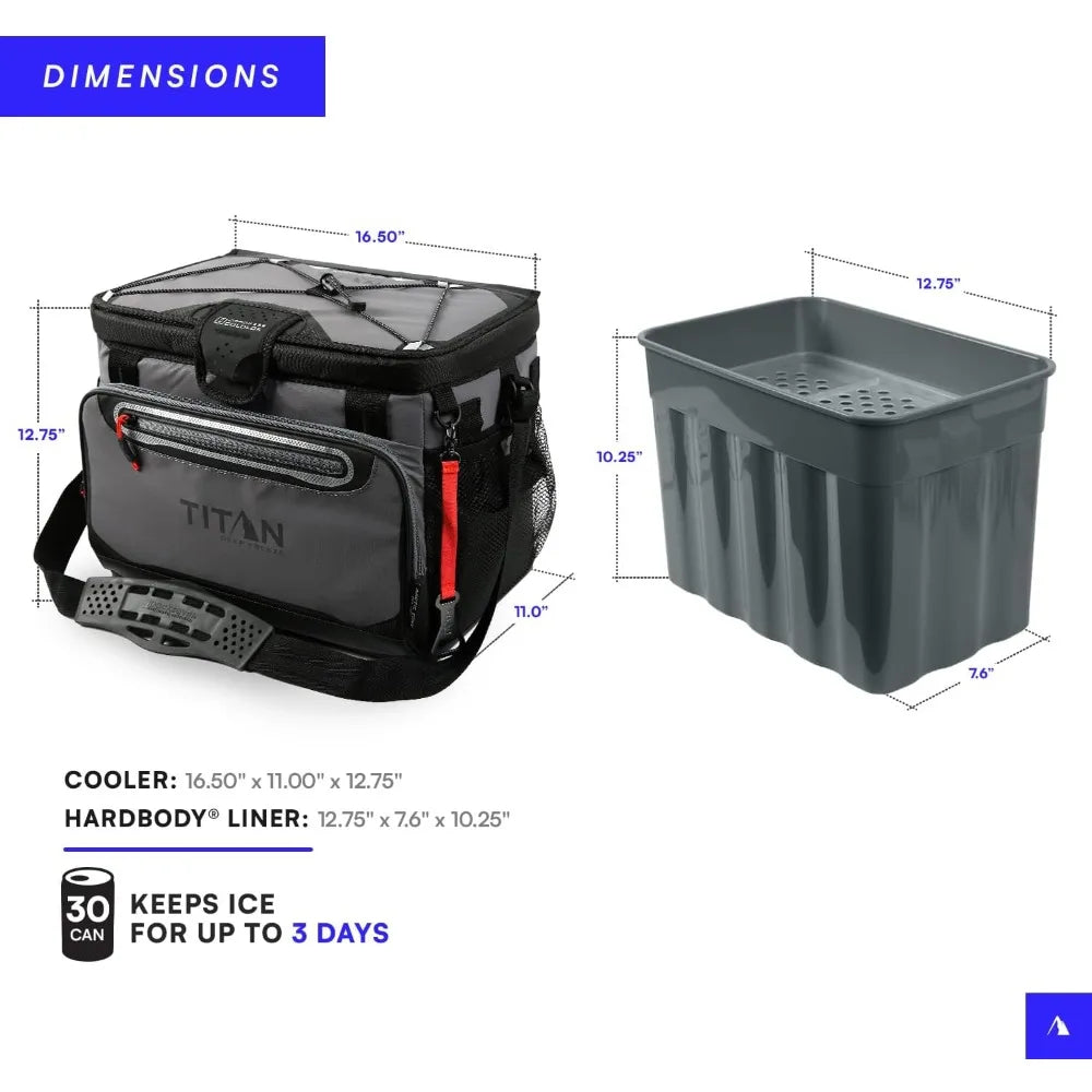 Titan Deep Freeze Coolers - Zipperless Hardbody Cooler