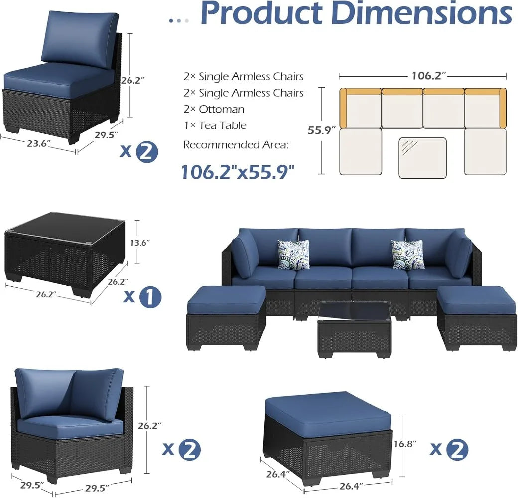 U-MAX 7 Piece Outdoor Patio