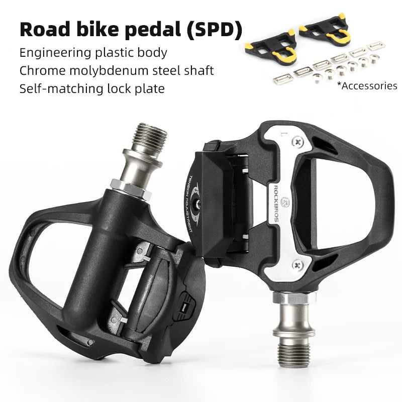 ROCKBROS Bike Pedal SPD-SL Cycling Road Bike Bicycle Self-Locking Pedals