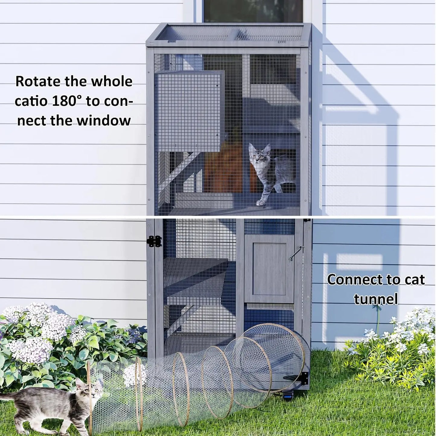 Cat Catio Outdoor Enclosure, 4 Tiers
