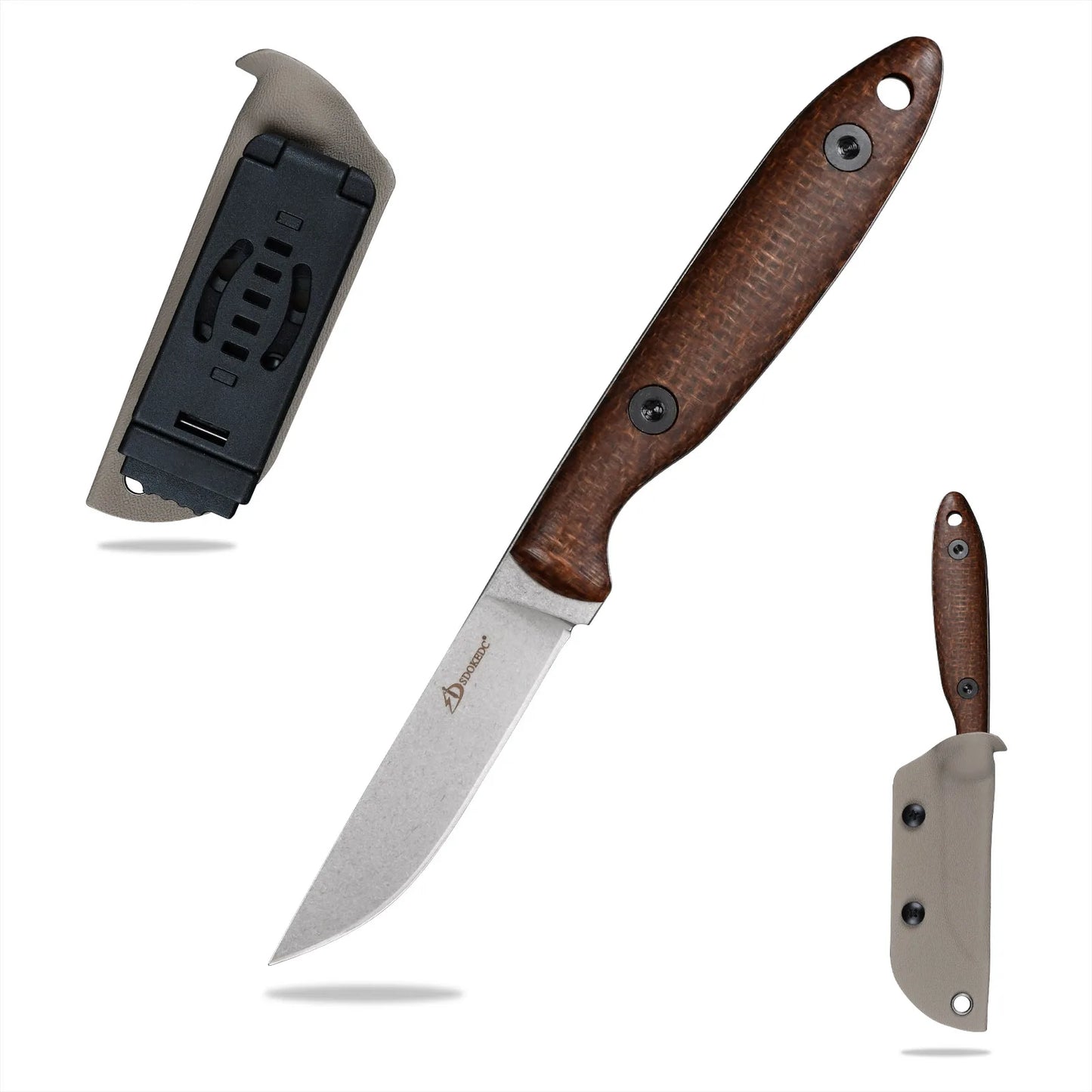 SDOKEDC Knives DC53 Steel Fixed Blade Knife Micarta Handle
