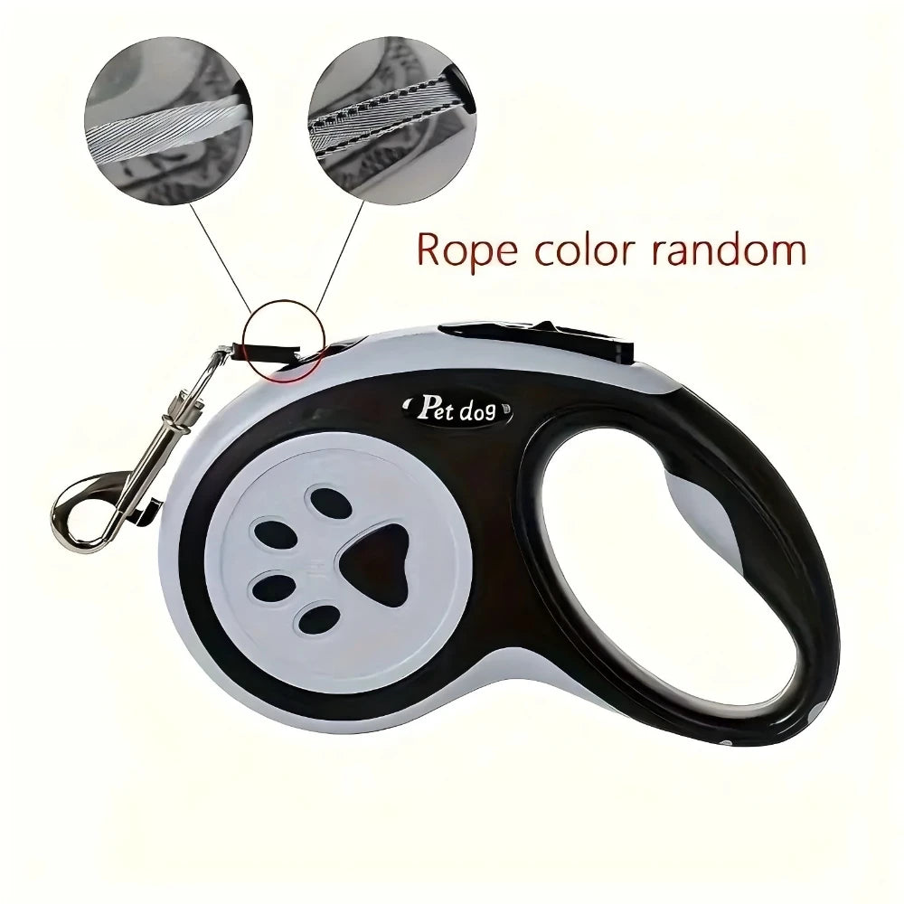 Retractable Leash for Outdoor Adventures - Heavy-Duty Nylon with One-Button Lock