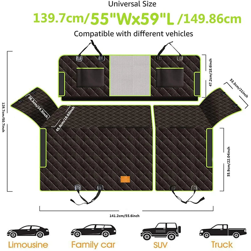 6-in-1 Pet Rear Seat Car Cushion 100% Waterproof