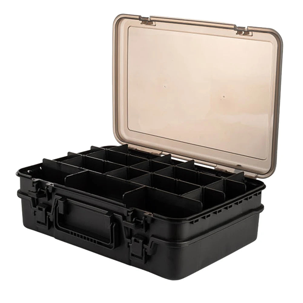 Fishing Lure Organizer Double-layer Fishing Storage Case Compartment Detachable Multi Grids Fishing Gear Accessories