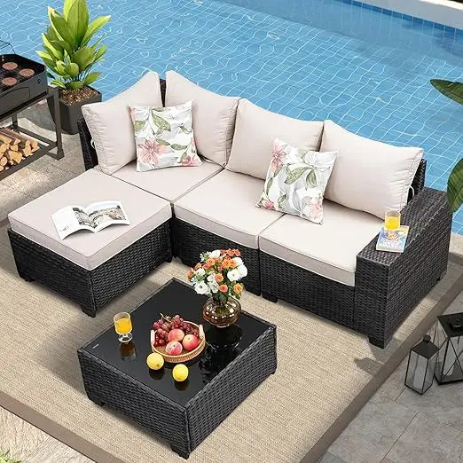 5 Pieces Outdoor Patio Furniture Set