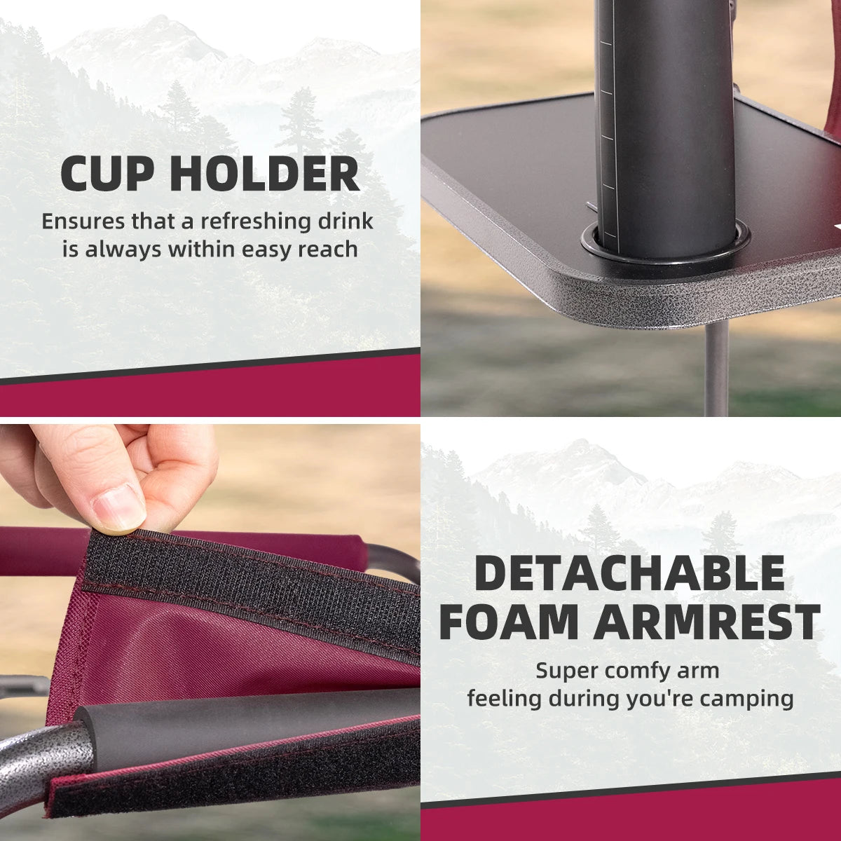 Tisetrail Director Camping Chair With Cooler Bag And Foldable Side Tray