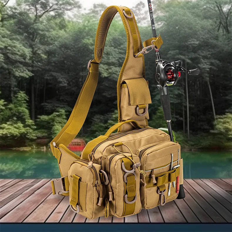 Outdoor Shoulder Bag For Hiking, Fishing, Camping