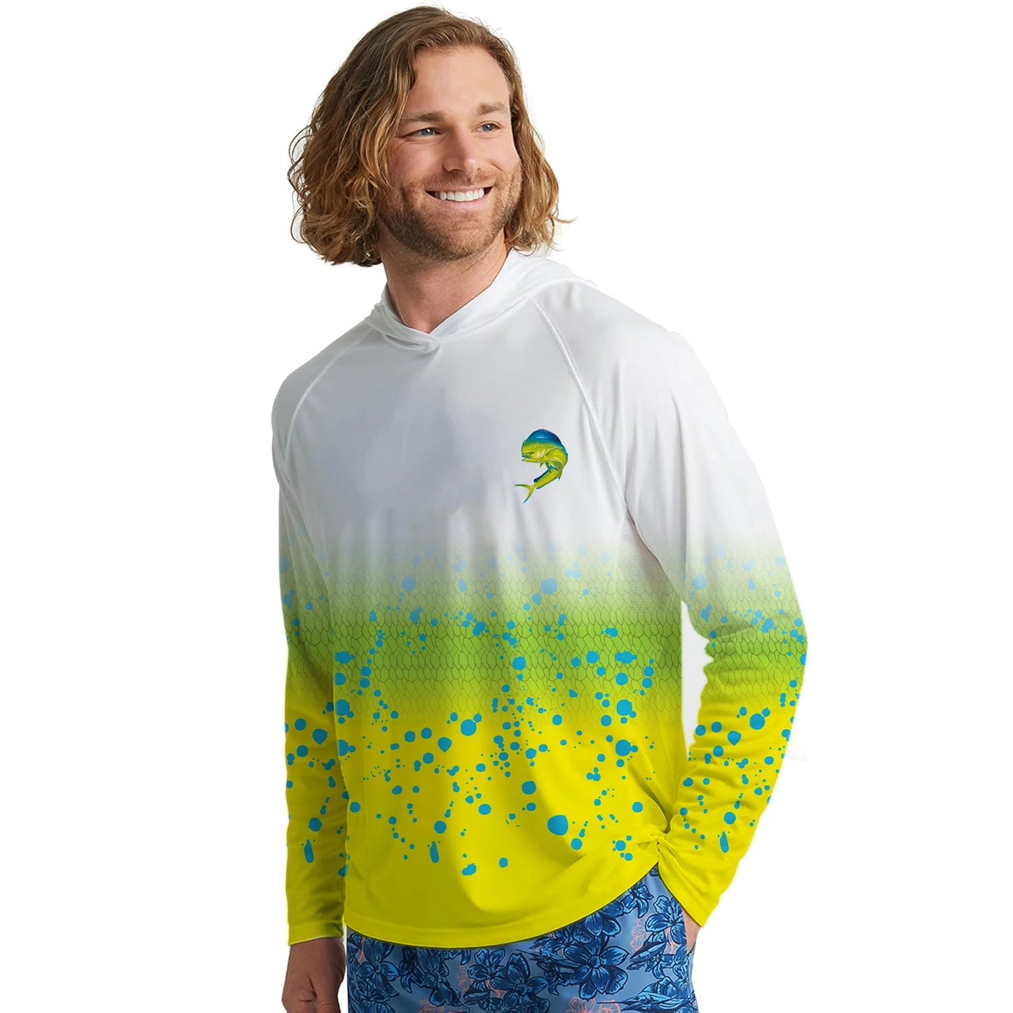 Fishing Hoodie Sailing Shirt Men Long Sleeve Sun Protection