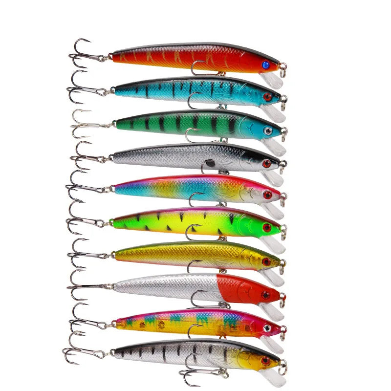 10 PCs Realistic Design Depth Fishing Lures Minnow Fishing Lures