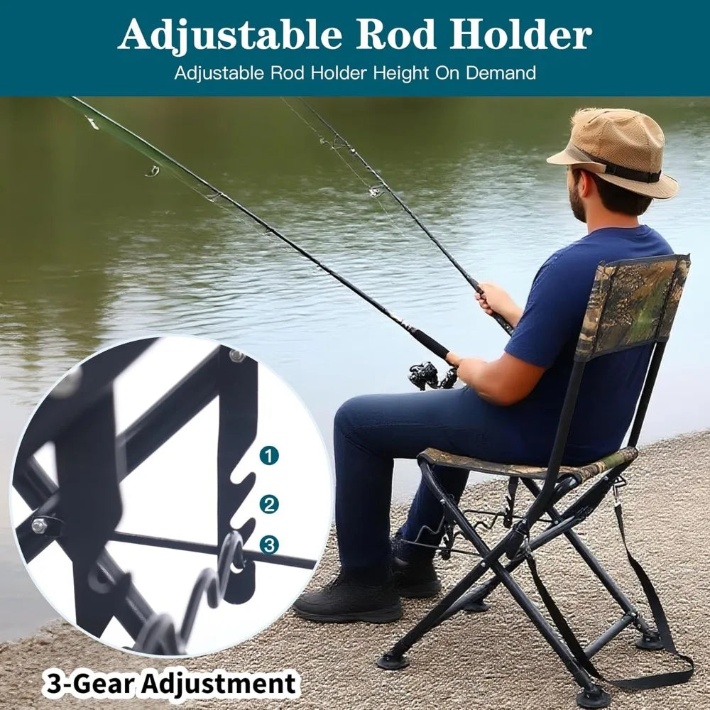 Fishing Chair with Rod Holder