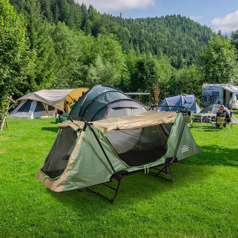 Kamp-Rite Original Quick Setup 1 Person Multifunctional Cot Convertible as Lounge Chair, and Tent