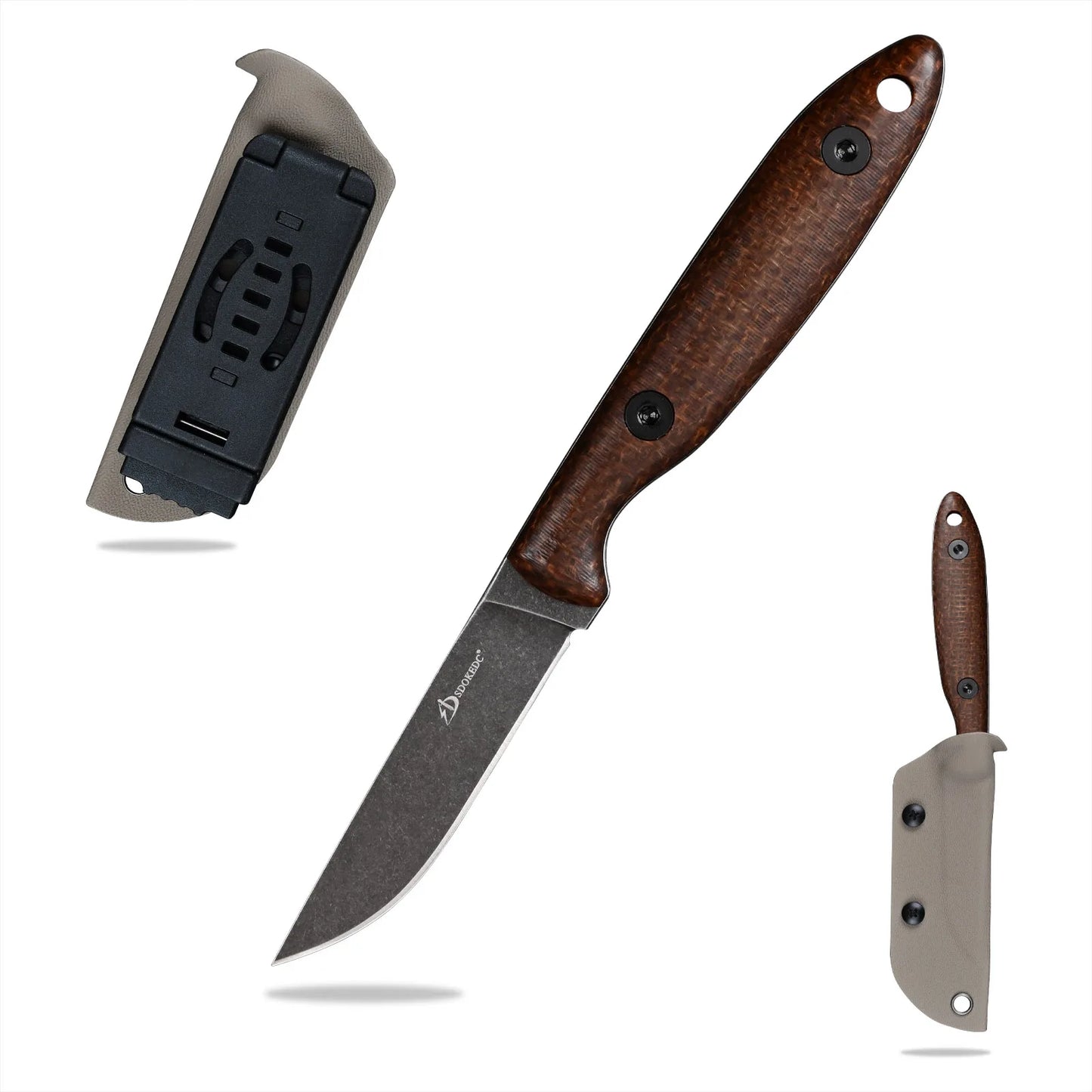 SDOKEDC Knives DC53 Steel Fixed Blade Knife Micarta Handle