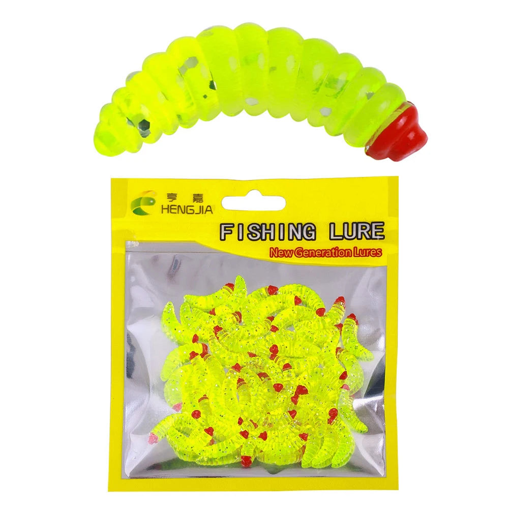 Artificial Bread Worm Baits / Maggot Grub Soft Fishing Lure